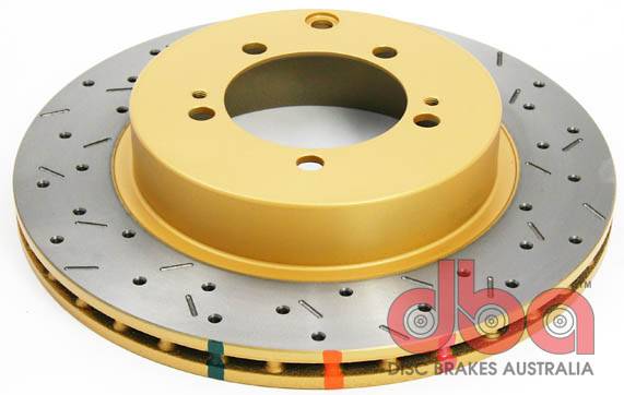 Disc Brakes Australia - Disc Brakes Australia 4000 Series Rotor - Cross Drilled/Slotted Uni-Directional Rotor DBA4419XS