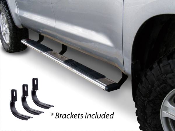Go Rhino - Go Rhino 5" OE Xtreme Low Profile SideSteps Kit - 80" Long Stainless Steel + Brackets 685409980PS