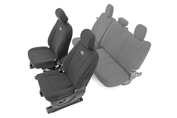Rough Country - Rough Country Ford Neoprene Front Seat Cover, Black (15-20 F-150 XL, XLT) 91016