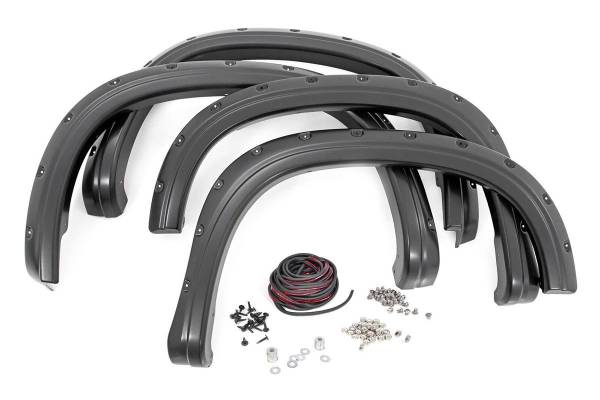 Rough Country - Rough Country GMC 1500 Pocket Fender Flares w/Rivets (19-20 Sierra 1500) F-C11950