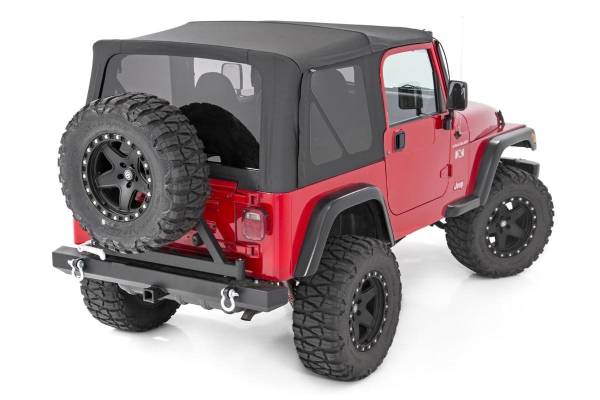 Rough Country - Rough Country Jeep Replacement Soft Top, Black (97-06 TJ Wrangler Full Steel Doors) RC85020.35