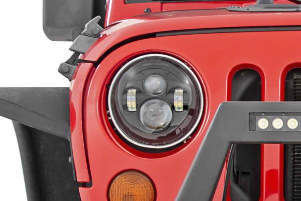 Rough Country - Rough Country Jeep 7in LED Projection Headlights (Wrangler TJ, JK) RCH5000