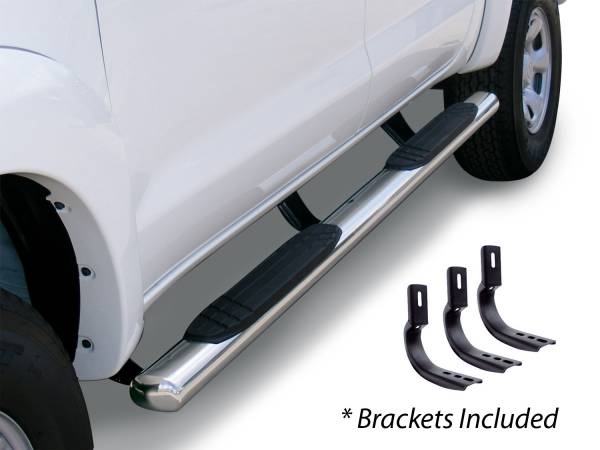 Go Rhino - Go Rhino 4" OE Xtreme Sidesteps Kit - 80" Long Stainless + Mounting Brackets 684435180PS