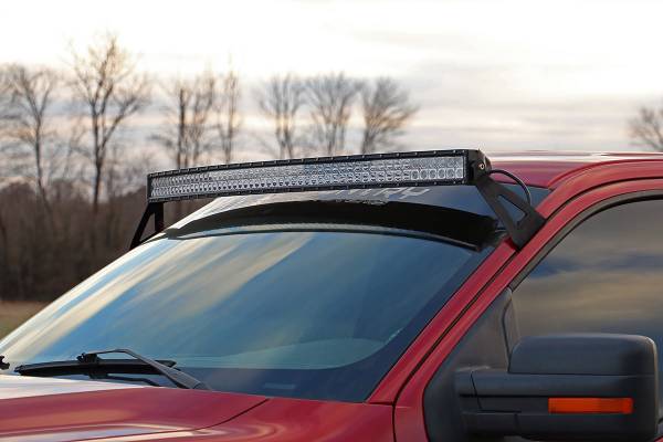 Rough Country - Rough Country 54-inch Curved LED Light Bar Upper Windshield Mounting Brackets (Ford F150) 70518