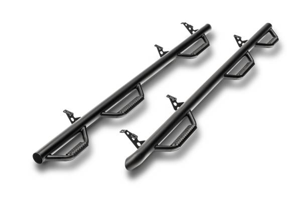 N-Fab - N-Fab Nerf Step - W2W w/Bed Acs (3 Stps) - 15-16 Silv/Sierra HD 6'6" Dbl SRW-TXBlk C1595QC-6-TX