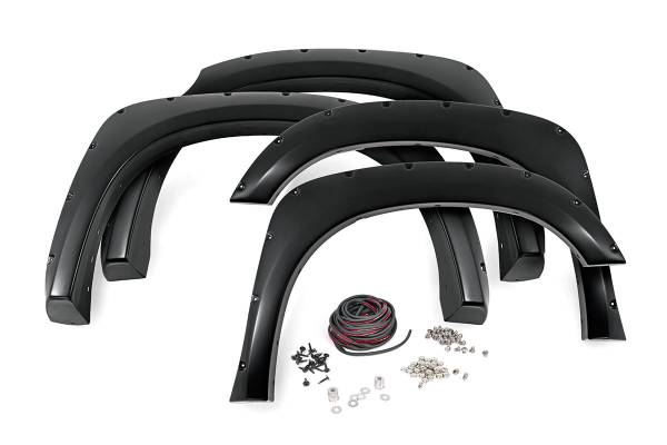 Rough Country - Rough Country Pocket Fender Flares w/ Rivets F-T11411