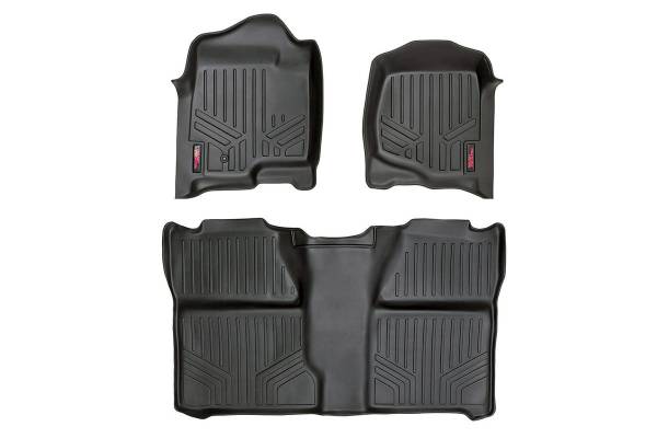Rough Country - Rough Country Heavy Duty Floor Mats - Front and Rear Combo (Crew Cab Models) M-20713
