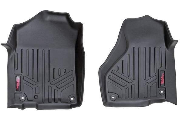 Rough Country - Rough Country HD Floor Mats - Front Set (Regular/Quad Cab Models w/ Full Length Floor Console) M-3121