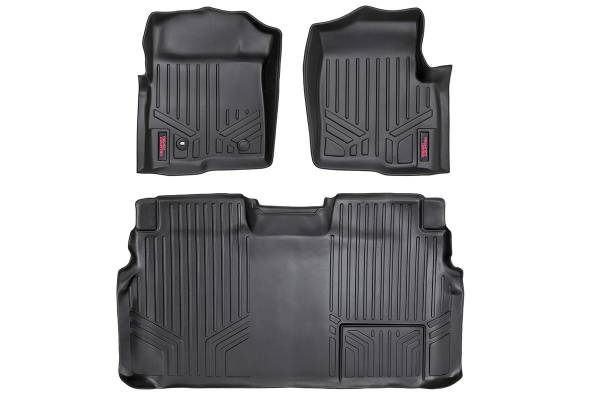 Rough Country - Rough Country Heavy Duty Floor Mats - Front and Rear Combo (SuperCrew Cab Models) M-50912