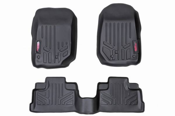 Rough Country - Rough Country Heavy Duty Floor Mats - Front and Rear Combo (14-18 JK Unlimited Models) M-61412