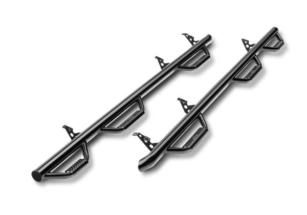 N-Fab - N-Fab Nerf Step - W2W w/Bed Acs (3 Stps) - 15-18 (19-21 Clc) Ram1500 6'4"Quad-GlossBlk D1594QC-6