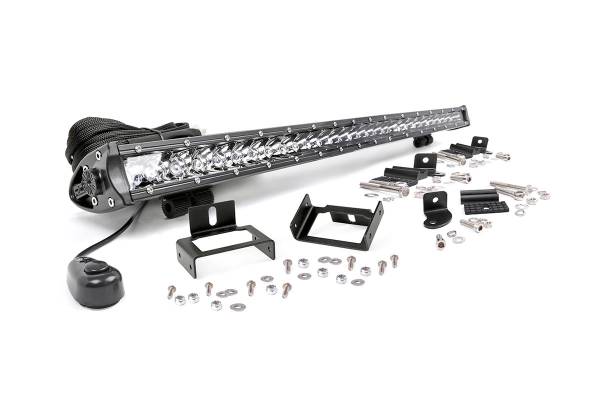 Rough Country - Rough Country Single Row LED Light Bar Grille Mount w/30-inch Chrome Series CREE LED Light Bar 70531