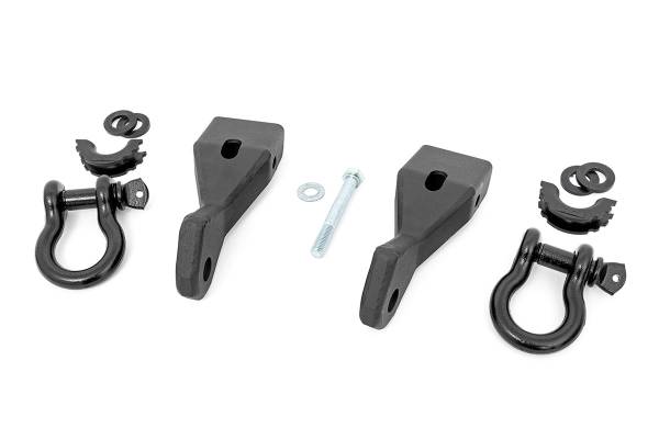 Rough Country - Rough Country GM Tow Hook to Shckl Cnv Kt w/D-RingandRubr Isoltr (07-13 Silverado/Sierra 1500) RS156