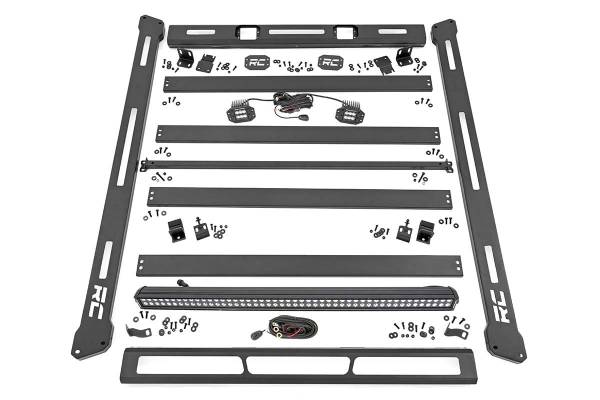 Rough Country - Rough Country Jeep Roof Rack System w/ Black-Series LED Lights (07-18 JK) 10615