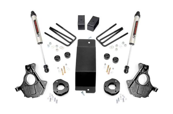 Rough Country - Rough Country 3.5in GM Susp Lft, Knckl Kt w/V2 M-tube (14-18 1500 PU 4WD, AluandStmpd Stl) 12170