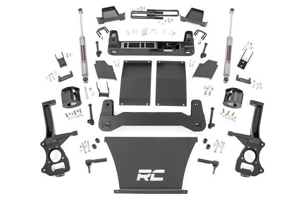 Rough Country - Rough Country 4in GM Suspension Lift Kit, Strut Spacers (19-20 1500 Trailboss / AT4 PU 4WD) 27531