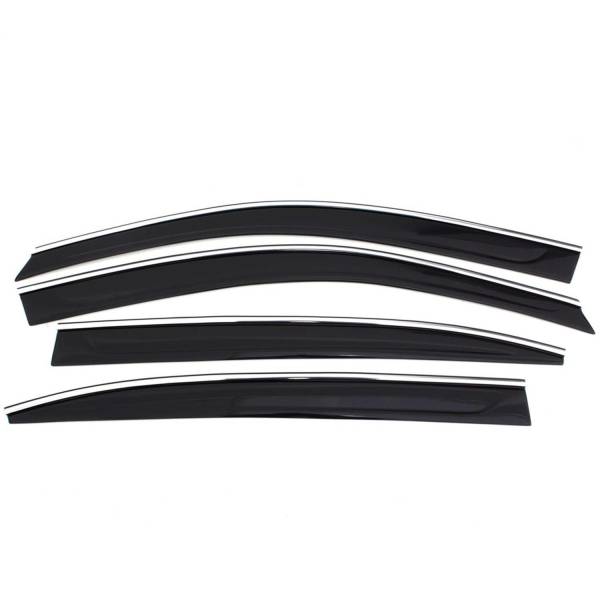 Auto Ventshade (AVS) - Auto Ventshade (AVS) Ventvisor Deflector; Smoke w/Chrome Trim; Low Profile; 4 pc. 794070