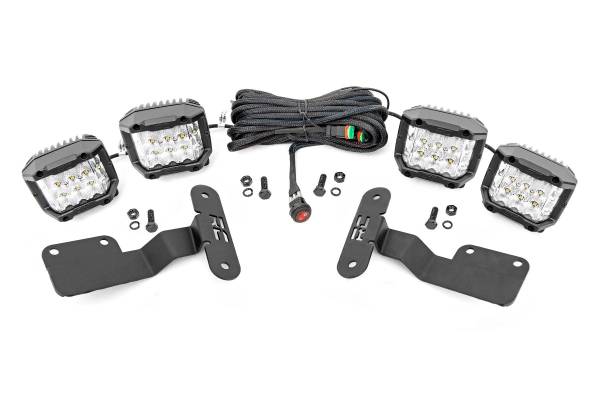 Rough Country - Rough Country Subaru 3-inch LED Lower Windshield Ditch Kit (14-18 Forester Wide Angle Osram) 70873