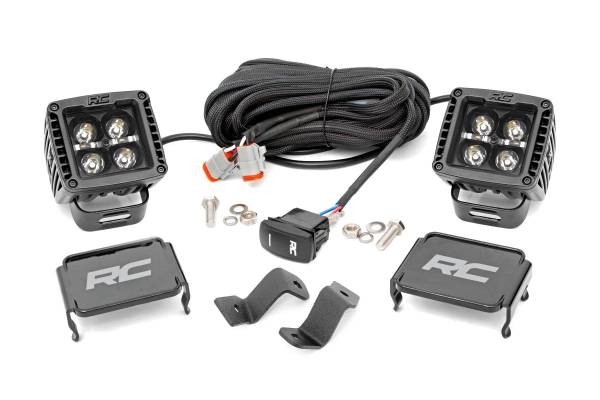 Rough Country - Rough Country Ford 2-inch LED Lower Windshield Ditch Kit w/ Amber DRL (15-21 F-150) 71032