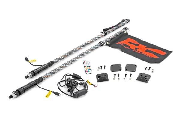Rough Country - Rough Country Honda LED Whip Light Bed Mount Kit w/LED Whip Lights (19-21 Talon) 92039