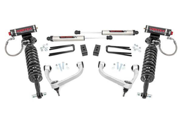 Rough Country - Rough Country 3in Ford Bolt-On Arm Lift Kit w/ Vertex and V2 (14-20 F-150 4WD) 54557