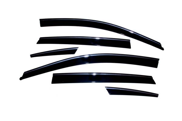 Auto Ventshade (AVS) - Auto Ventshade (AVS) Ventvisor Deflector; Smoke w/Chrome Trim; Low Profile; 6 pc. 796001