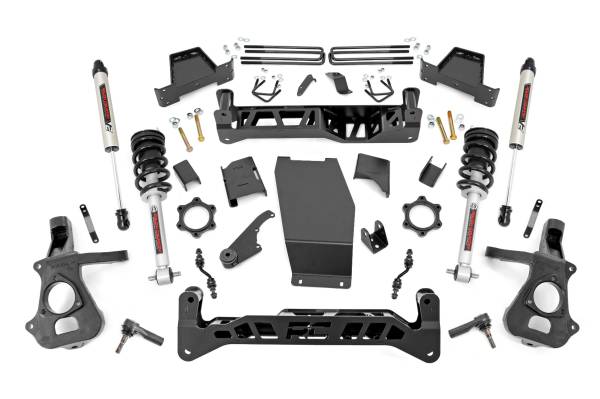 Rough Country - Rough Country 7in GM Susp Lft Kit, Lfted Strts / V2 Shks (14-18 1500 PU 4WD, Alum/Stmpd Steel) 17471