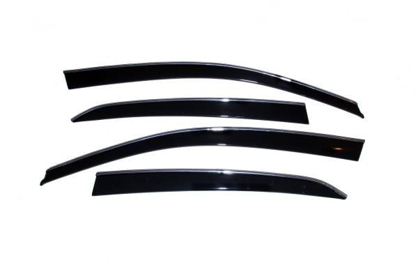 Auto Ventshade (AVS) - Auto Ventshade (AVS) Ventvisor Deflector; Smoke w/Chrome Trim; Low Profile; 4 pc. 794002