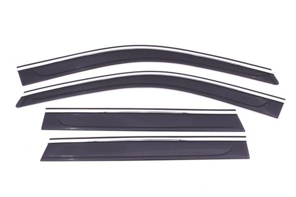 Auto Ventshade (AVS) - Auto Ventshade (AVS) Ventvisor Deflector; Smoke w/Chrome Trim; Low Profile; 4 pc. 794015