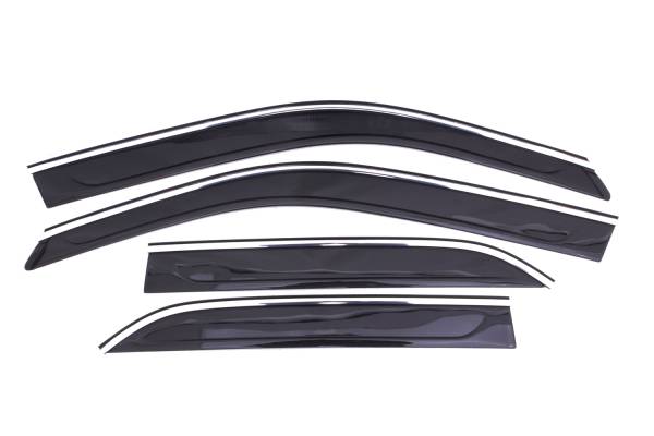 Auto Ventshade (AVS) - Auto Ventshade (AVS) Ventvisor Deflector; Smoke w/Chrome Trim; Low Profile; 4 pc. 794016
