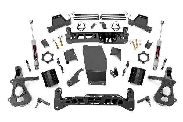 Rough Country - Rough Country 7in GM Suspension Lift Kit (14-18 1500 PU 4WD, Cast Steel) 22832
