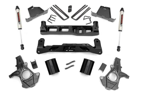 Rough Country - Rough Country 7.5in GM Suspension Lift Kit w/V2 Shocks (07-13 1500 PU) 26370