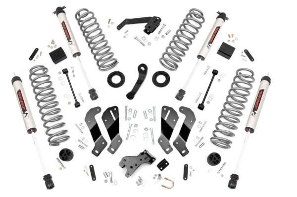 Rough Country - Rough Country 3.5in Jeep Suspension Lift Kit w/ V2 Shcks, Cntrl Arm Drop (07-18 Wrangler JK) 69370