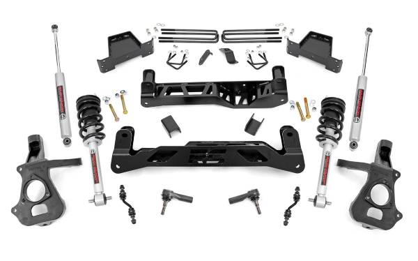 Rough Country - Rough Country 7in GM Susp Lift Kit, Lifted Struts (14-18 1500 PU 2WD, Alum/Stamped Steel) 18734