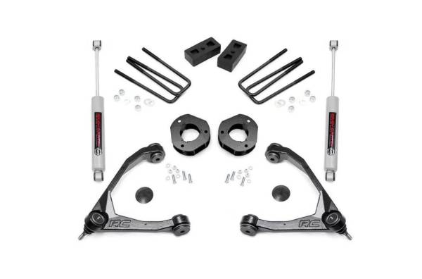 Rough Country - Rough Country 3.5in GM Suspension Lift Kit (07-16 1500 PU 2WD) 19831