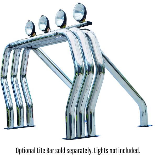 Go Rhino - Go Rhino! Bed Bars- Triple Bar/Single Kicker (Between Wheel Wells)