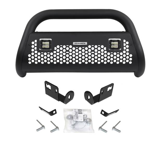 Go Rhino - Go Rhino RC2 LR Bull Bar with 2 Go Rhino Branded 3" Cube Lights & Brackets 55962LT