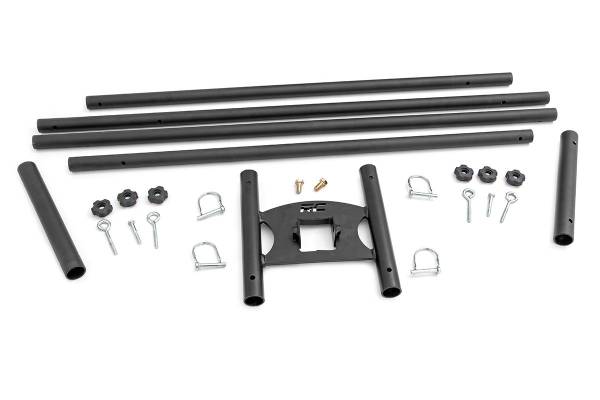 Rough Country - Rough Country Universal 2in Hitch Dual Flag Pole Holder w/Flag Poles 117504