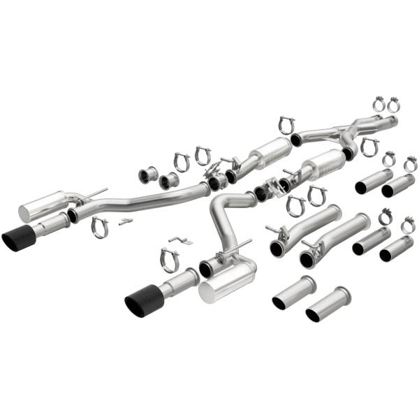 MagnaFlow Exhaust Products - MagnaFlow Exhaust Products xMOD Series Carbon Fiber Tips Cat-Back System 19496
