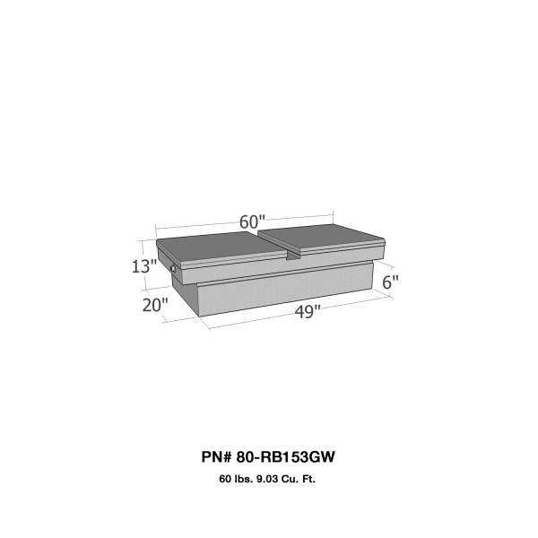 Westin - Westin Brute Gull Wing Lid Tool Box 80-RB153GW