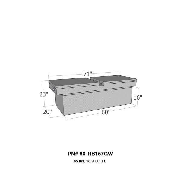 Westin - Westin Brute Gull Wing Lid Tool Box 80-RB157GW