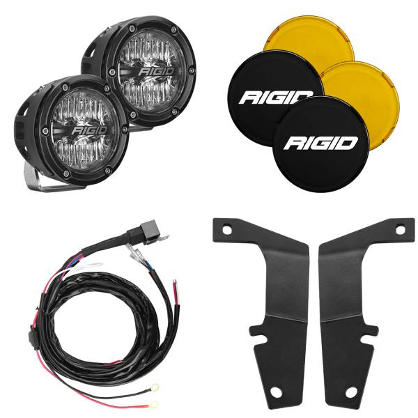 RIGID Industries - RIGID Industries 2010-2020 Toyota 4Runner A-Pillar Light Kit, Includes 4In 360-Series Drive 46704