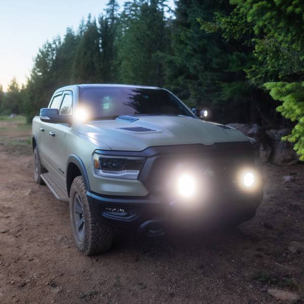 RIGID Industries - RIGID Industries 2019+ Dodge RAM 1500 and 2019+ TRX A-Pillar 4in 360-Series LED Light Kit 46718