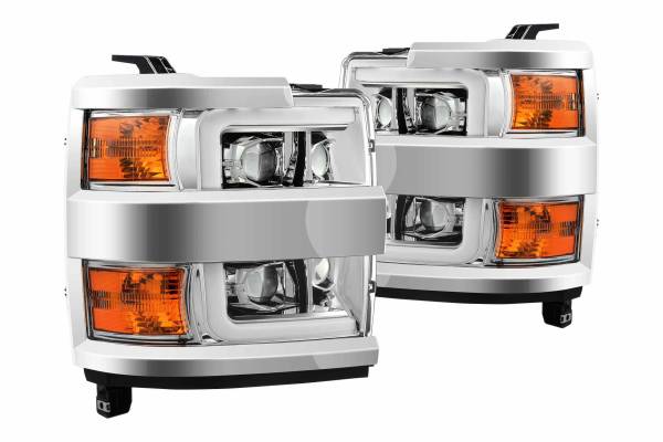 AlphaRex - ARex Pro Halogen Headlights: Chevy Silverado HD (15-19) - Jet Black (Set)