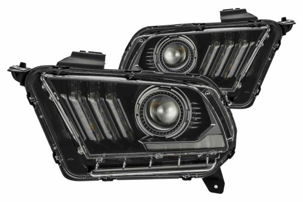 AlphaRex - ARex Pro Halogen Headlights: Ford Mustang (10-12) - Alpha-Black (Set)