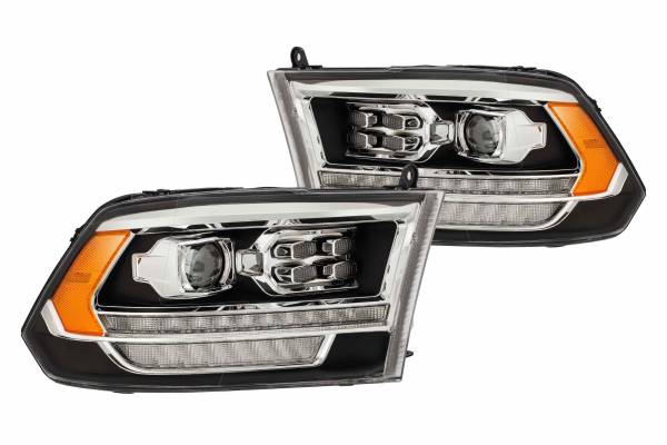 AlphaRex - ARex Pro Halogen Headlights: Dodge Ram (09-18) (19+ HD Look) - Alpha-Black (Set)