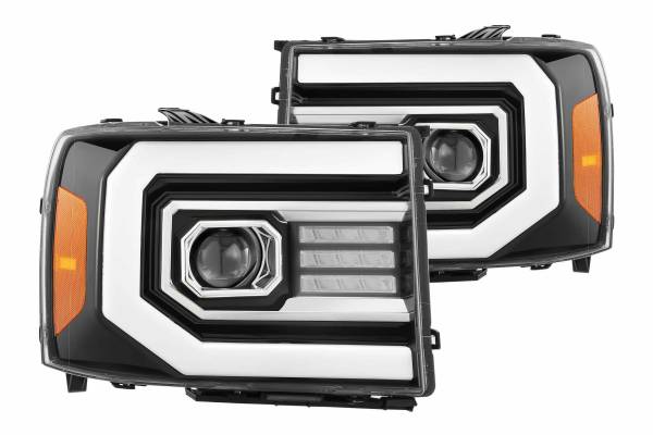 AlphaRex - ARex Pro Halogen Headlights: GMC Sierra (07-13) - Black (Set)