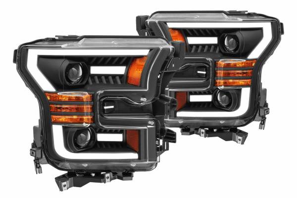 AlphaRex - ARex Pro Halogen Headlights: Ford F150 (15-17) - Black (Set)