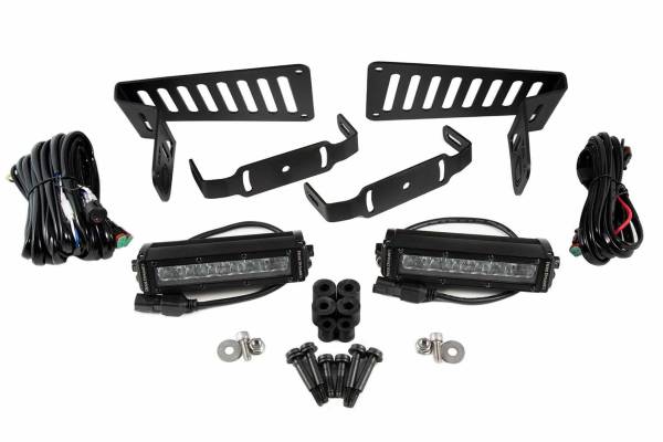 Diode Dynamics - DD Cowl Light Kit: Wrangler JL (Amber / Flood Beam) (1x SS6 Bar)
