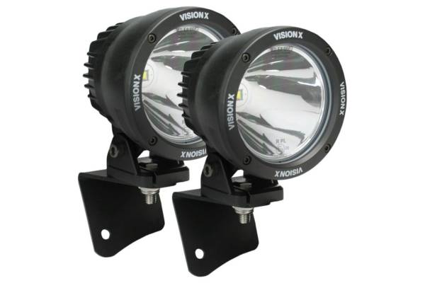 Vision X - Vision X A-Pillar LED Lighting System: Jeep TJ (97-06) (2x 4.5in Optimus Square Pods / 10 Degree Beam)